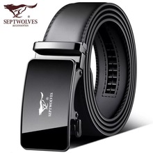 正品七匹狼纯男士真皮皮带韩版潮牛皮中年时尚腰带自动扣商务裤带