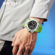 SANDA亚马逊爆款时尚潮流电子男表户外运动多功能防水青少年手表