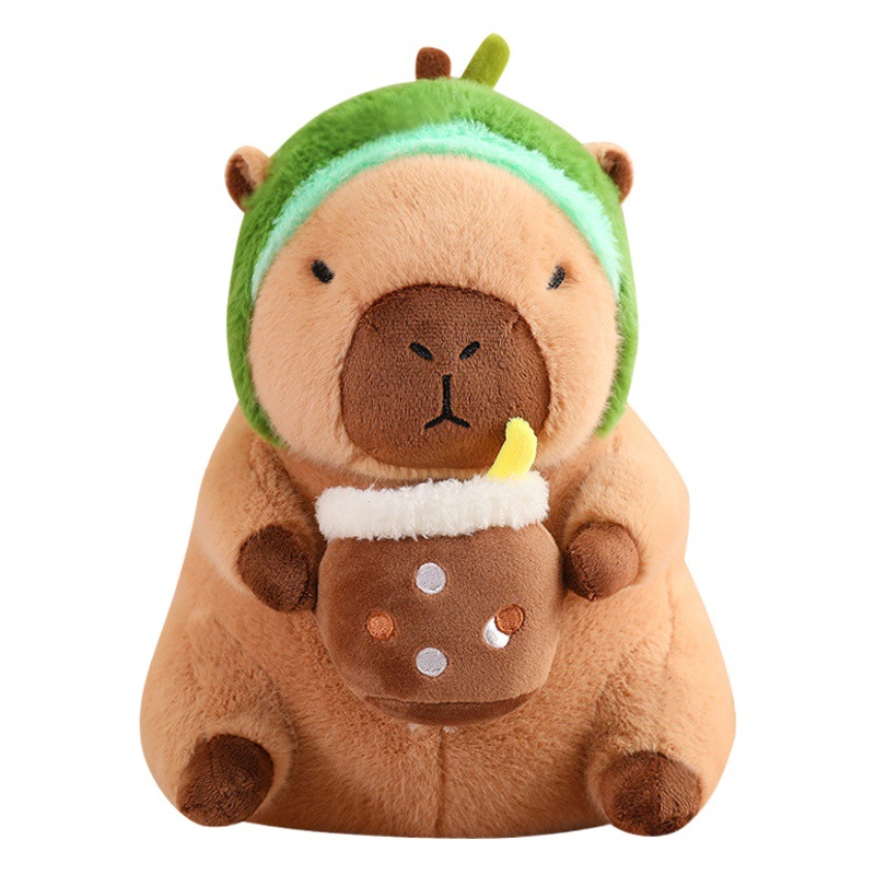 En línea de dibujos animados celebridad en stock transformación capybara puerta agua conejillo Guinea pan aguacate dinosaurio flor muñeca juguete felpa