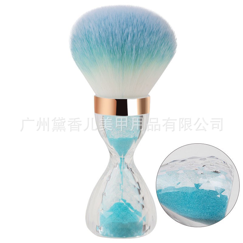 Brocha para Polvo de Manicura y Maquillaje de Nylon Suave para Limpieza de Uñas y Colorete