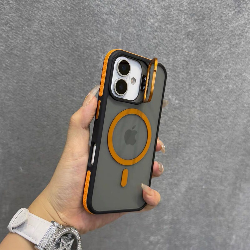 镜头支架手机壳适用苹果17promax磁吸iPhone15高级感透明简约1314|undefined