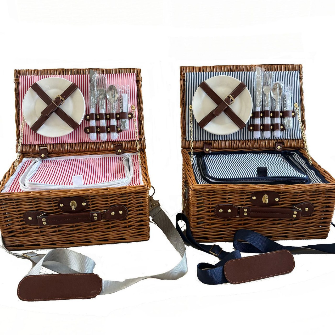 Canasta de picnic personalizada, mimbre hecho a mano con tapa, canasta de regalo, salida de primavera, canasta de almacenamiento de frutas, bolsa de aislamiento de vajilla