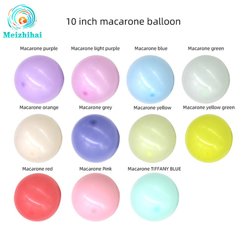 Balloon 10-inch Macaron Balloon Candy Color Chinese Valentine's Day Birthday Decoration Wedding Room Arrangement Wholesale Set Customization