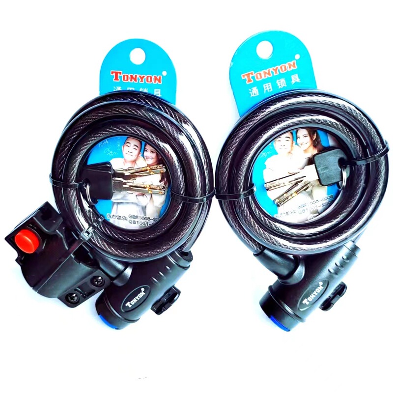 Universal TY588 bicycle lock mountain bike wire lock bicycle ring lock anti-theft lock color riding accessories