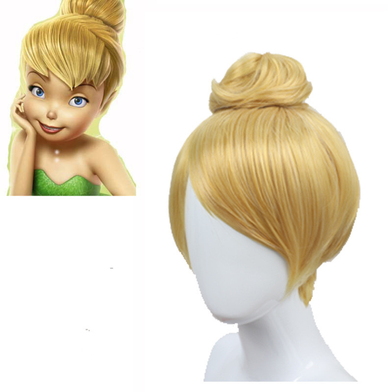 Wonderful Fairy Tinker Bell Blonde Hair Pack COS Modeling Anime cosplay Wig Wholesale