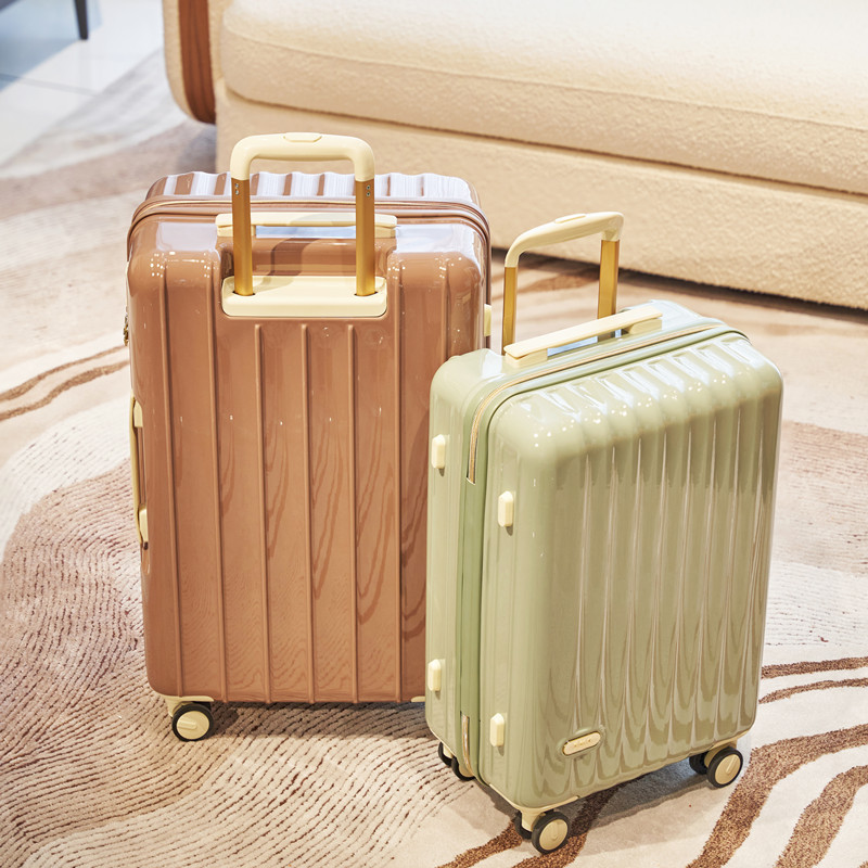 Exported Japanese Luggage Suitcase for Women, Hinomoto Silent Spinner Wheels Travel Suitcase 24inch Trolley Case 20inch Carry-On Suitcase