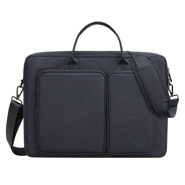 Black double -layer horizontal opening plus shoulder strap