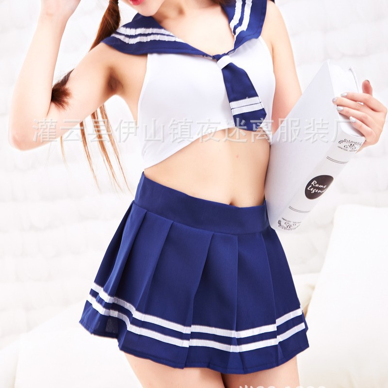 Lencería sexy ropa de estudiante bar espectáculo nocturno dsstage rendimiento ropa discoteca uniforme tentación entrega de una sola pieza