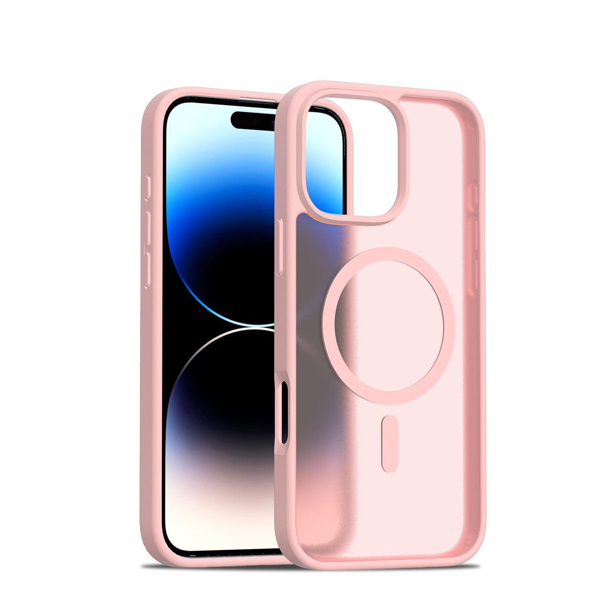 Funda para teléfono móvil iPhone16Promax para uso transfronterizo Escudo plateado Funda de piel esmerilada semitransparente 2.0 Funda protectora magnética