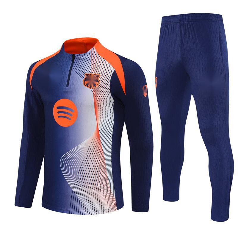 Source 2627 Barcelona 2425 Barcelona New Model Factory Supply Wholesale Children's Long-Sleeve Training Uniforms Football Jerseys