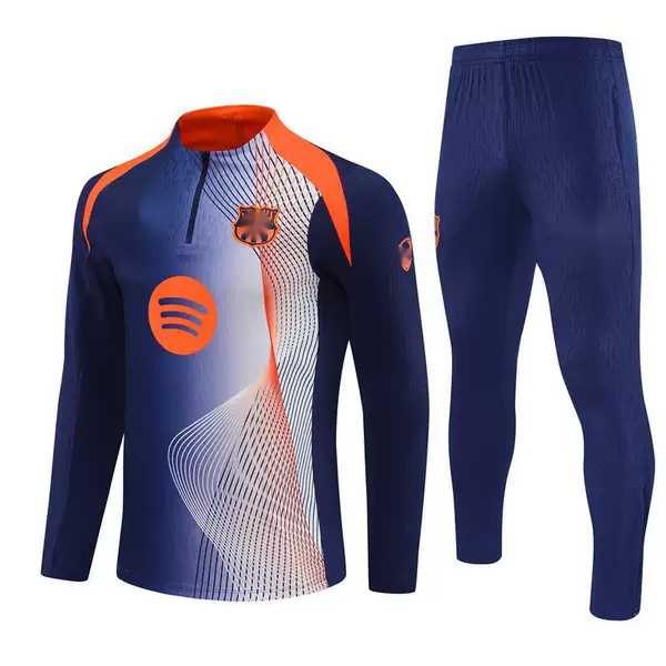 Source 2627 Barcelona 2425 Barcelona New Model Factory Supply Wholesale Children's Long-Sleeve Training Uniforms Football Jerseys
