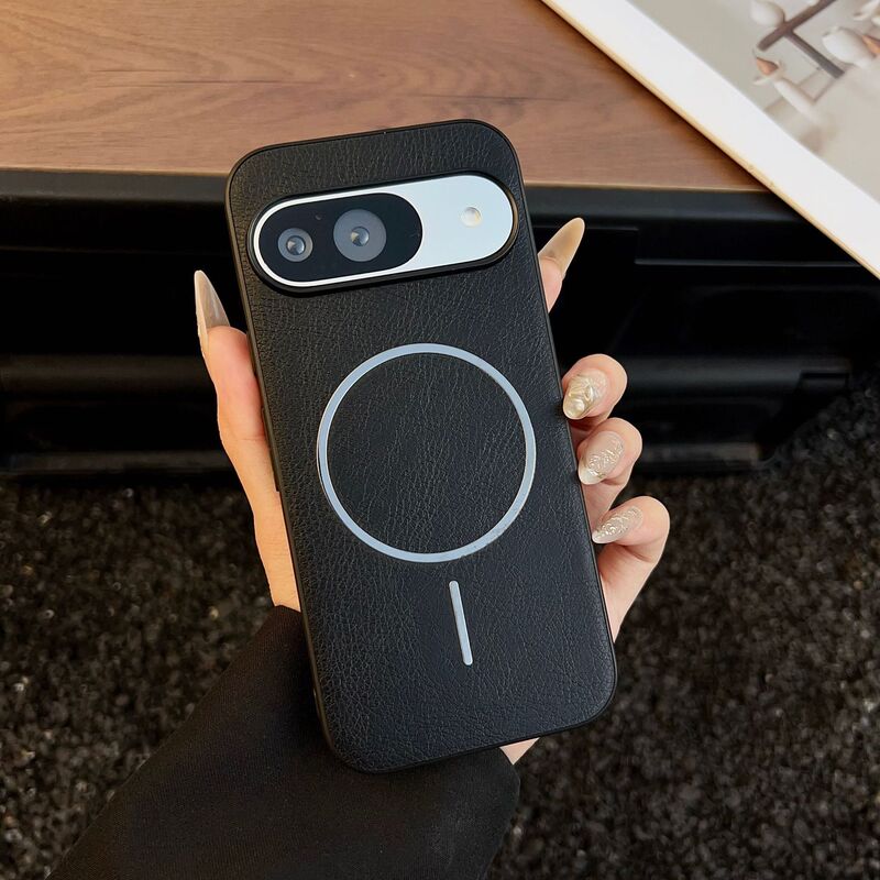 适用谷歌Pixel 10疯马纹细圈磁吸手机壳pixel6a/7/8/9A皮革保护套|undefined
