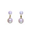 Accessory, universal earrings from pearl, silver 925 sample, simple and elegant design