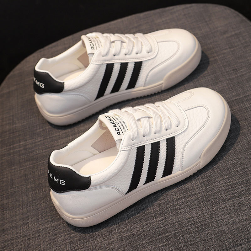 Cowhide Version of Moral Training Shoes for Women 2025 New Autum Versatile Flats Genuine Leather White Shoes for Students Running Sneakers for Women Cowhide Version of Moral Training Shoes for Women 2025 New Autum Versatile Flats Genuine Leather White Shoes for Students Running Sneakers for Women