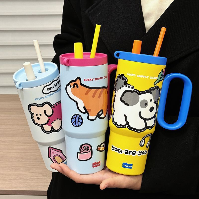 軽くて高級感のあるウォーターカップ 316 ステンレス鋼のポータブルコーヒーカップ大容量高価値ニッチ断熱ケトル|undefined