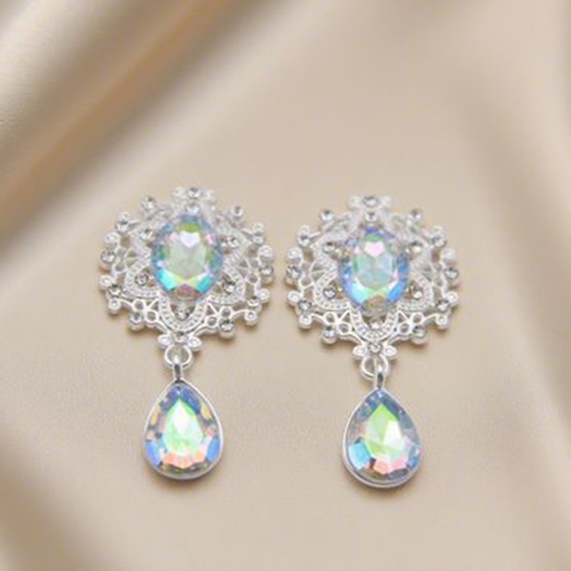 国境を越えた売れ筋 45*25 ミリメートル合金ラインストーンブローチ DIY リボンアクセサリー衣類手作りジュエリーアクセサリー直接バッチ