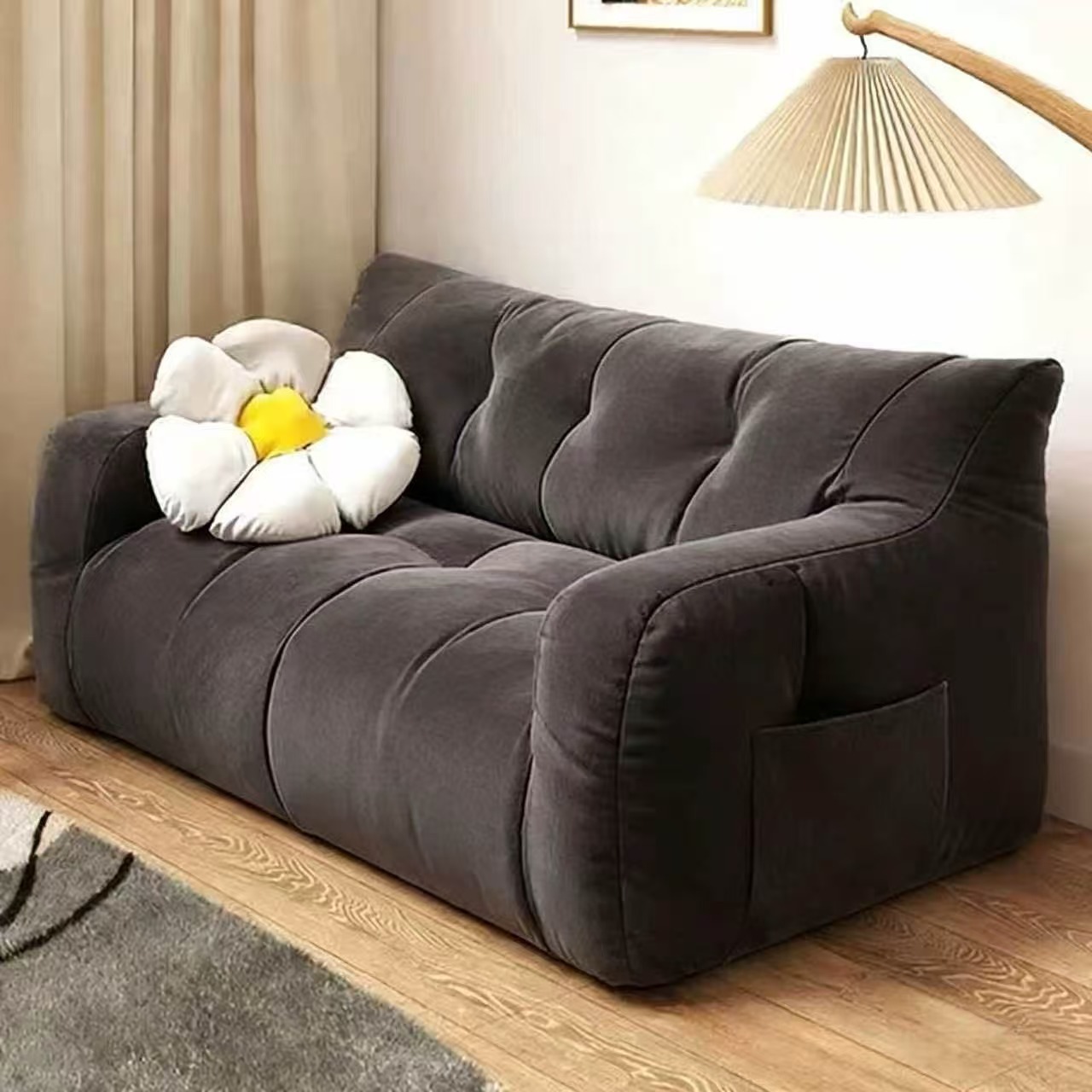 Fabric Sofa for Living Room, Small Apartment, 2026 New Model, Rental Apartment, Double or Triple Tatami Lounge Area, Lazy Sofa