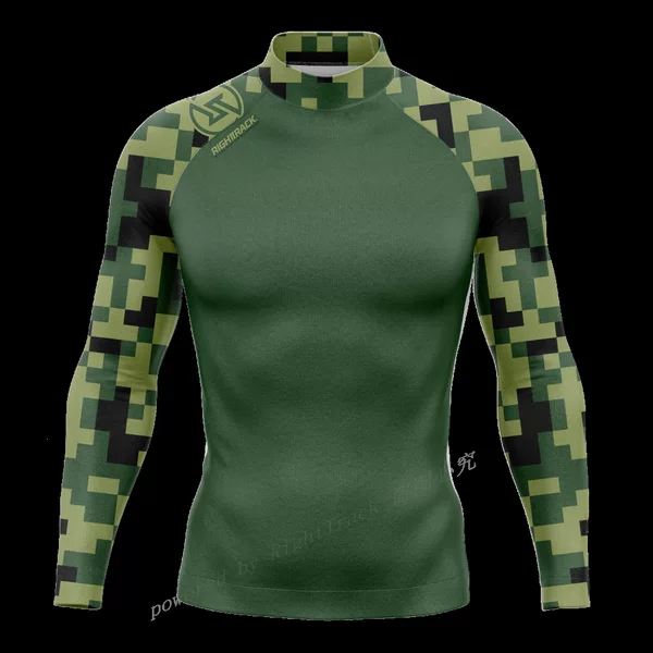 Summer Men's Long-Sleeved Surfing Suit, Outdoor Sports Swimming Top, Quick-Drying Swimming Pool Fitness Clothing with Logo Pattern