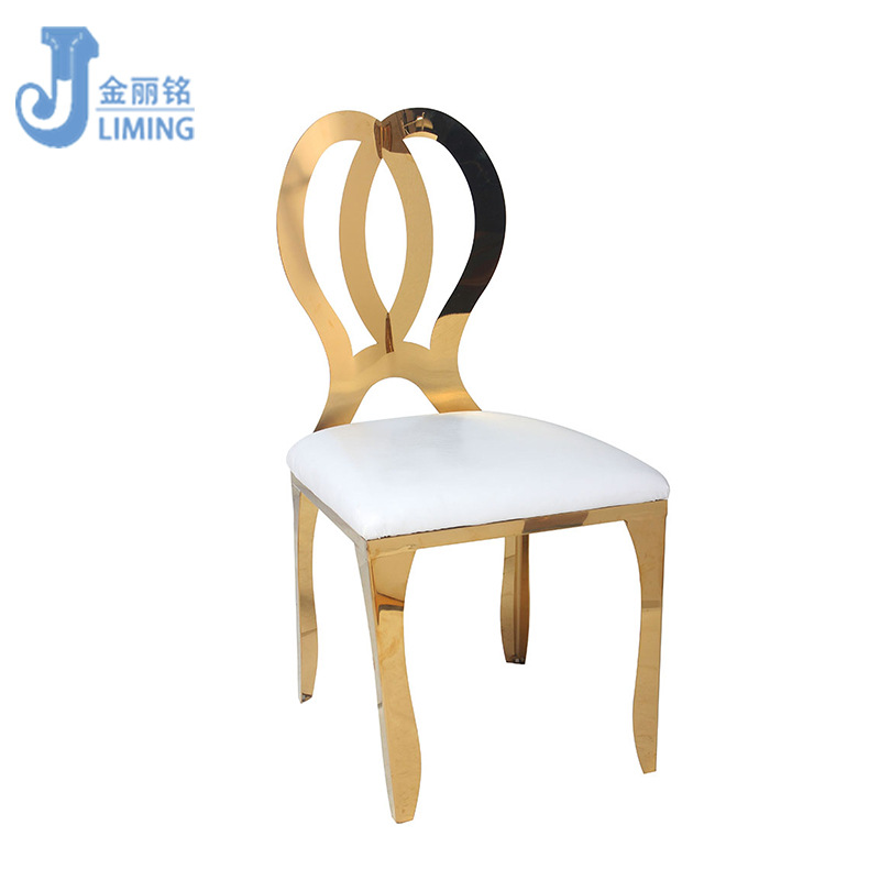 Muebles de sala Silla de comedor de acero inoxidable italiano minimalista Hotel banquete silla hueco de acero inoxidable mariposa taza silla al por mayor