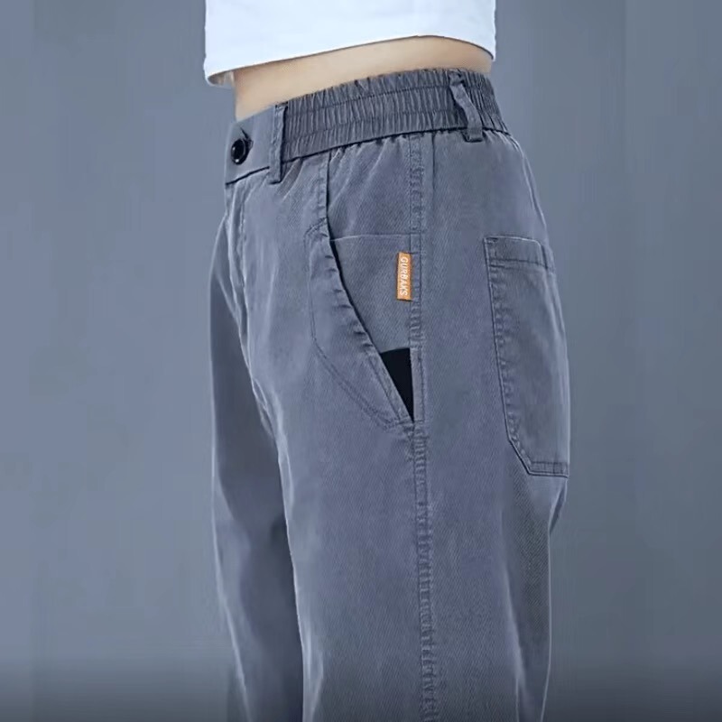 Cargo Pants Men's Straight Loose Trousers Summer Thin Large Size Casual Pants Men's Wear-Resistant Work Pants