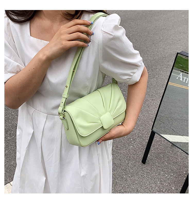2022 Summer New Style Solid Color Shoulder Underarm Small Square Bag display picture 5