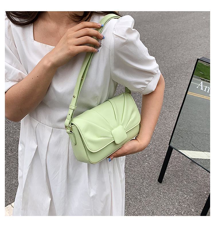 2022 Été Nouveau Style Solide Couleur Épaule Aisselles Petit Sac Carré display picture 5