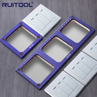 86 socket bottom box hole mold carpentry DIY wardrobe socket wire box hole opener slotting tool line drawing template