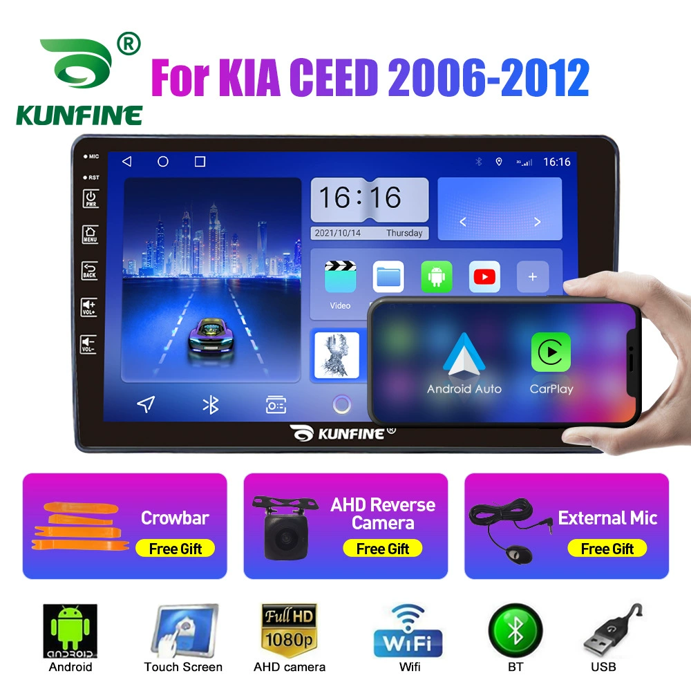 Подходит для Kia Ceed 2006-2012, Android-автомобильная навигация GPS с камерой заднего вида, всё-в-одном