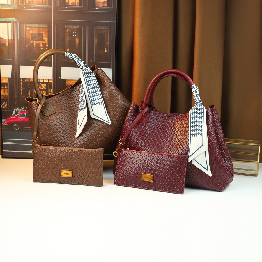 New High-end Woven Bag Women's Handbag Large Capacity Tote Bag Simple All-match Vegetable Basket Bag Trendy