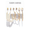 Set, fashionable earrings from pearl, European style, simple and elegant design