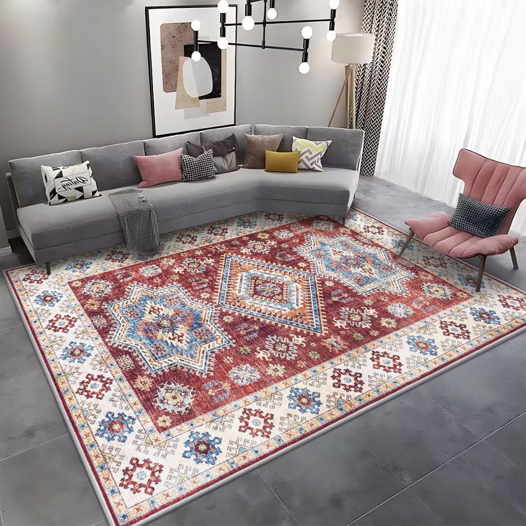 Vintage Perserteppich Für Das Wohnzimmer Im Nordischen Boho Stil_voghion.com