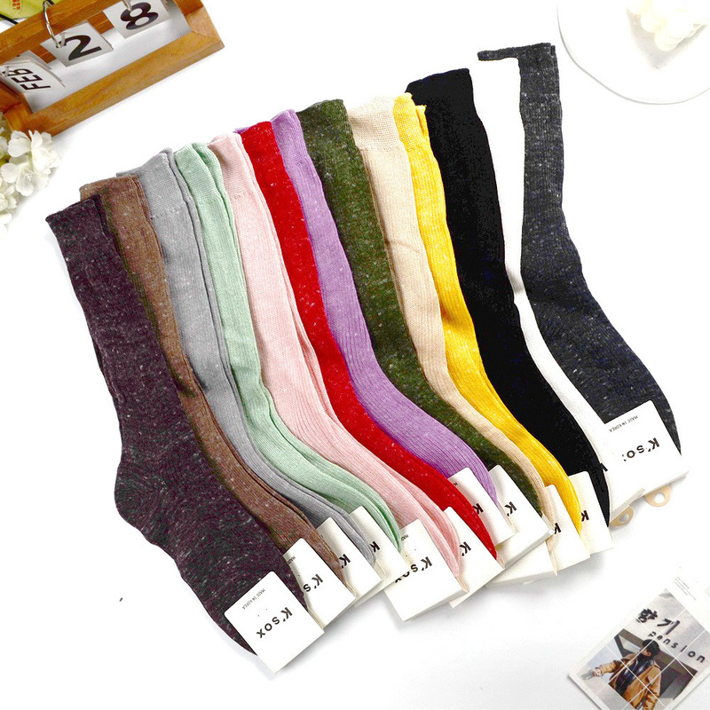 South Korea imported socks K'SOX autumn and winter new micro-flash sequins fashion women's socks Dongdaemun trend