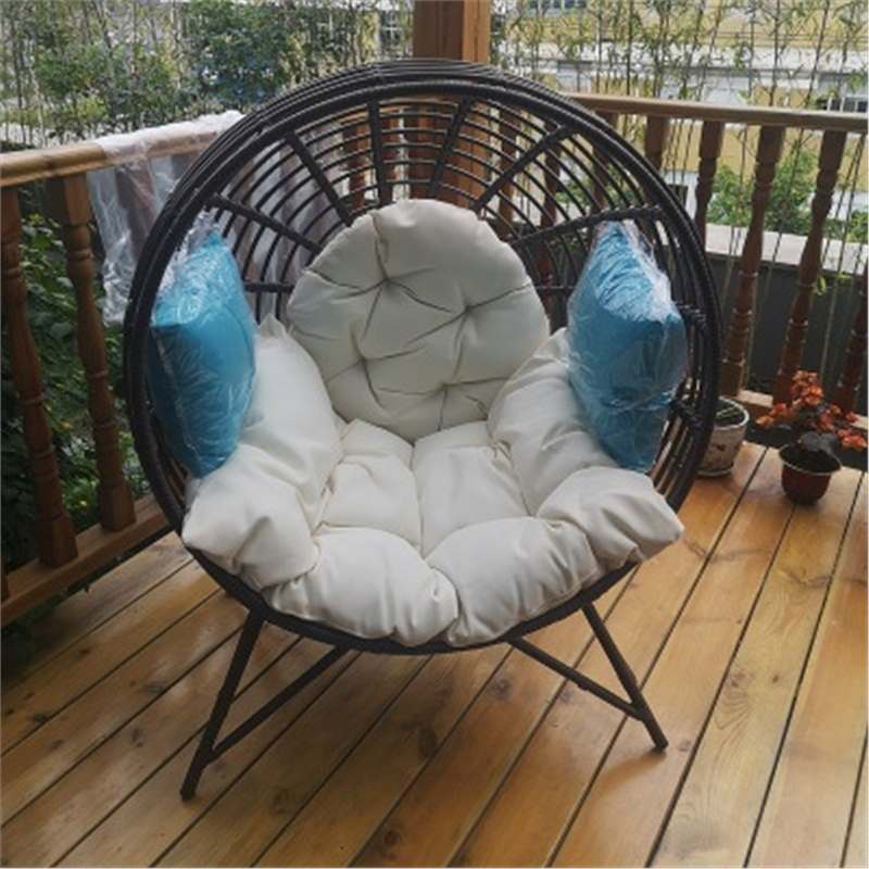 Silla de caña swinging popular en línea al aire libre, silla colgante de nido de pájaros, cama redonda interior y exterior, balcón de alojamiento residencial, lugar escénico, combinación de sofá perezoso