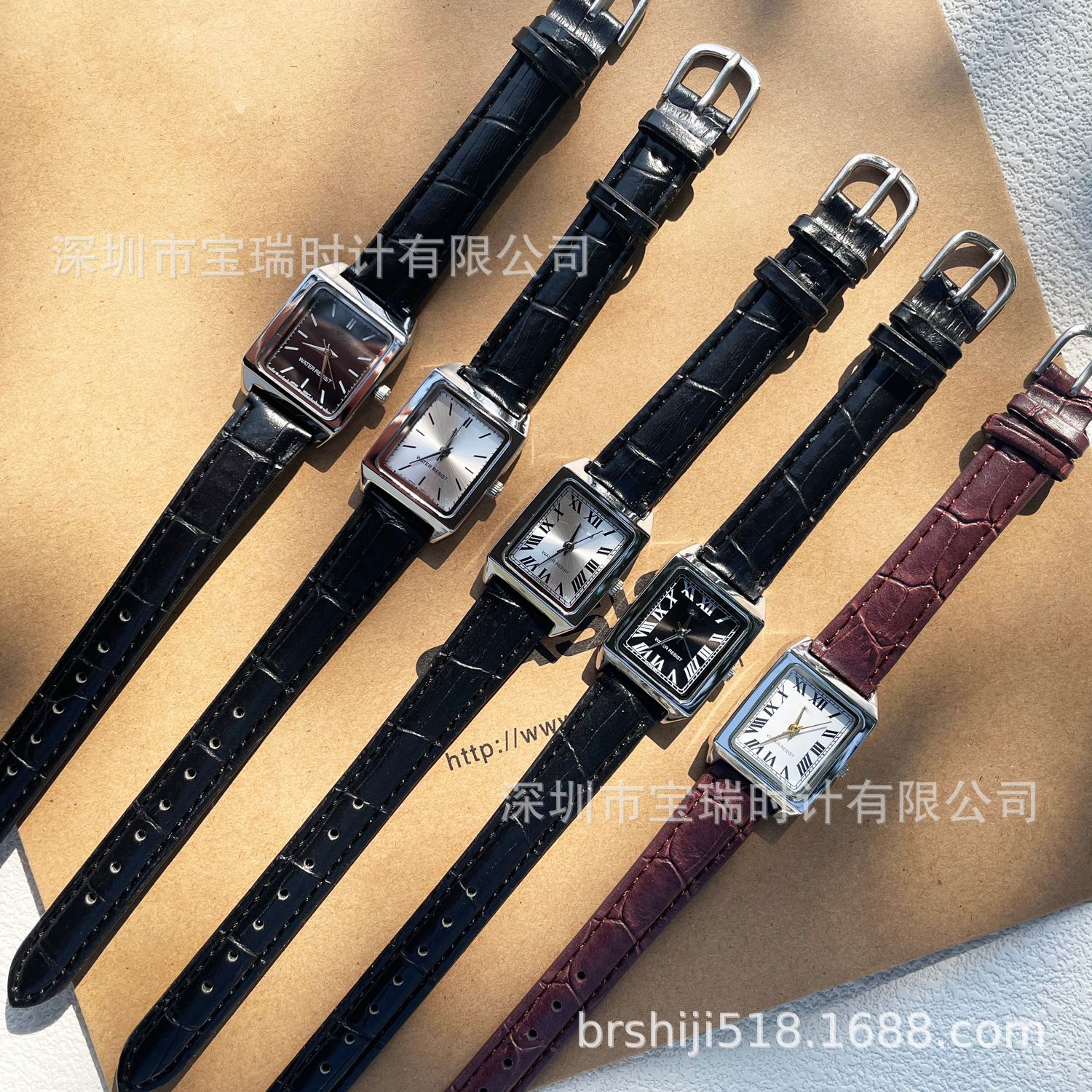 Kasisi Brand Small Square Women's Watch Belt Simple Casual Ultra-Thin Women's Watch Steel Belt Compact Ltp-V007