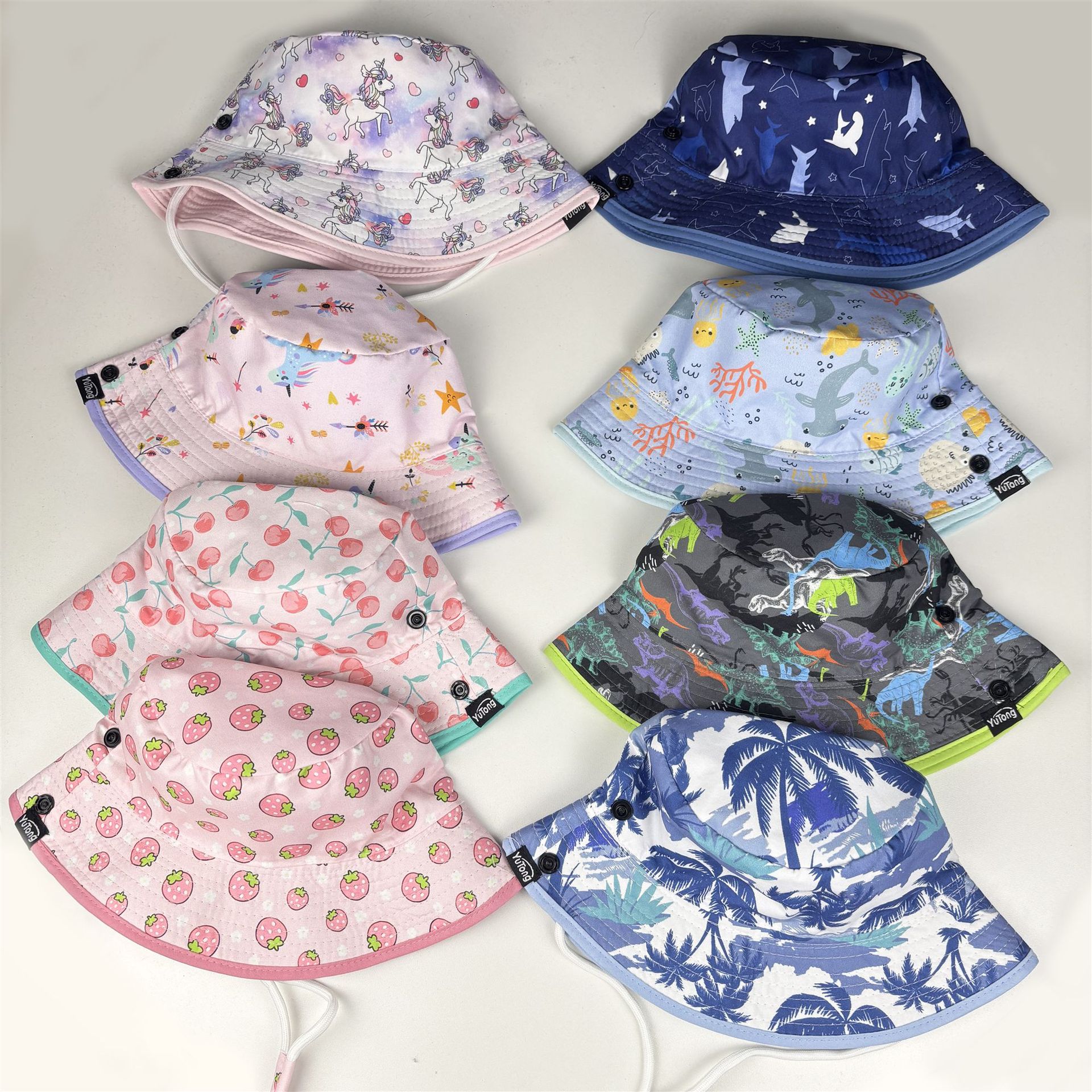 Summer Kidsren's Fisherman Hat, Boy's Dinosaur Sun Hat, Girl's Unicorn Sun Protection Sun Hat, Outdoor Beach Hat