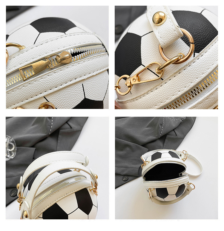 Cross-border bags, women's Instagram personalized basketball bags, new versatile single-shoulder crossbody bags, Korean-style small round bags for women undefined