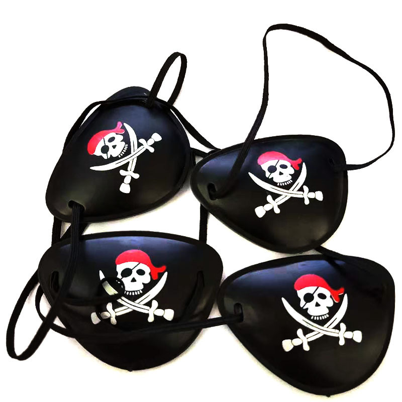 Amazon Halloween Pirates of the Caribbean Props Mono Pirate Mono Monoye Máscara de ojo de barco pirata
