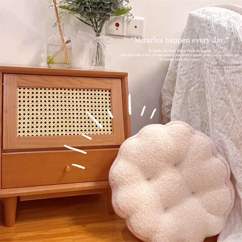 Biscuit invierno ins Red macaron engrosada cojín antideslizante sofá dormitorio Oficina Butt pad gratis