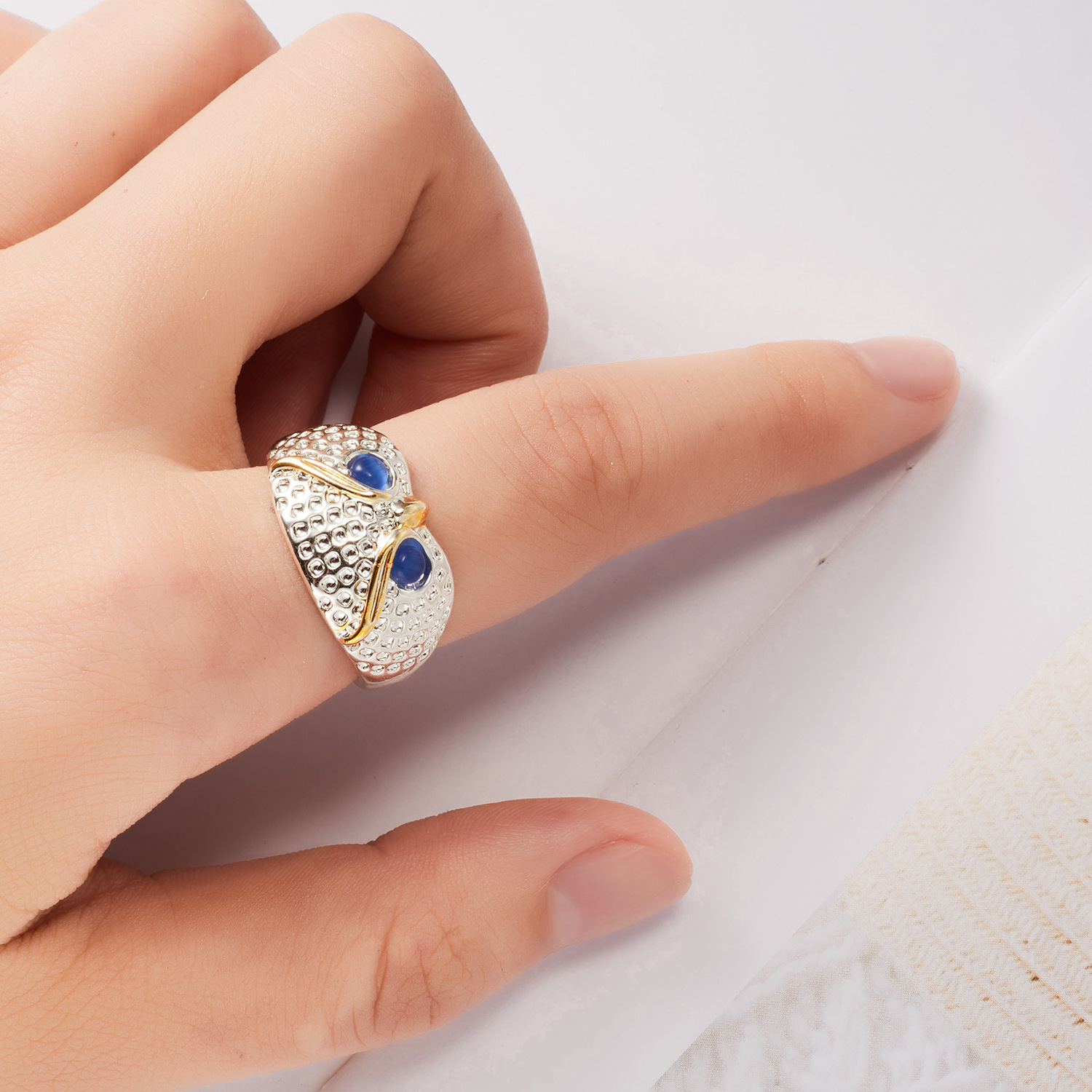 Boundary popular retro owl ring personalized fashion animal ring ring ring_voghion.com