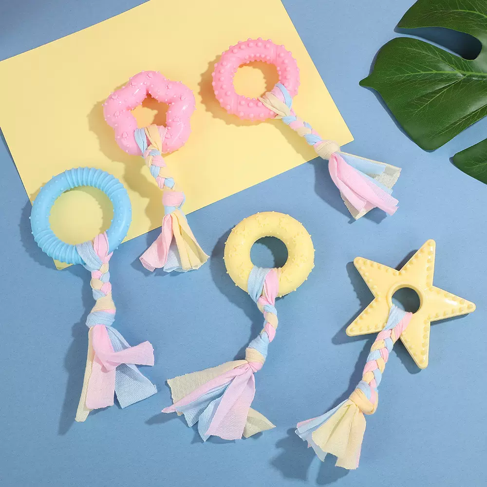 新款狗狗玩具宠物棉绳结玩具布条耐咬磨牙耐咬爆款骨头玩具用品