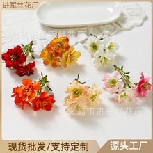 仿真三叉樱花假花绢花diy绢布手工花环头饰发饰服饰辅料婚庆布景