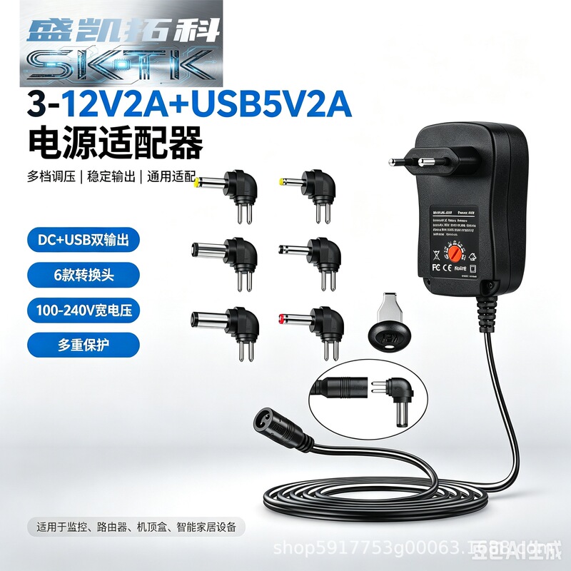 Multifunctional 30W European standard power adapter 3-12V2A adjustable USB5V2A dual output, in stock from the manufacturer Multifunctional 30W European standard power adapter 3-12V2A adjustable USB5V2A dual output, in stock from the manufacturer