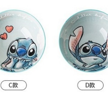 Disneyland Stitch Series Snacks Platos de dibujos animados Platos de arroz Tazón de vajilla Juego de horno microondas Regalos de inauguración