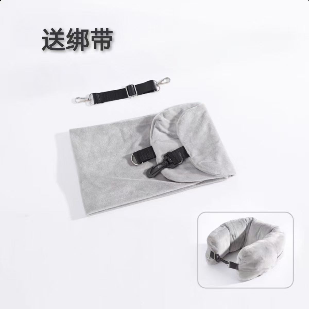 廉航U型枕套行李便携多功能填充旅行颈枕套柔软护颈头枕神器