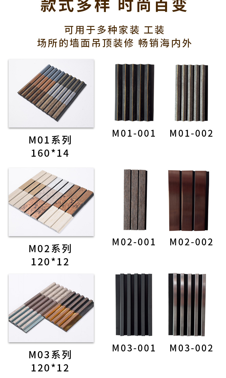 出口意大利PS发泡格栅板电视背景墙新中式轻奢长城护墙板格栅护墙板厂家直销建材格栅格栅竹木纤维详情3