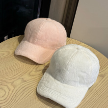 帽子女士冬天毛绒保暖鸭舌帽冬季加厚棒球帽韩版百搭纯色冷帽男潮