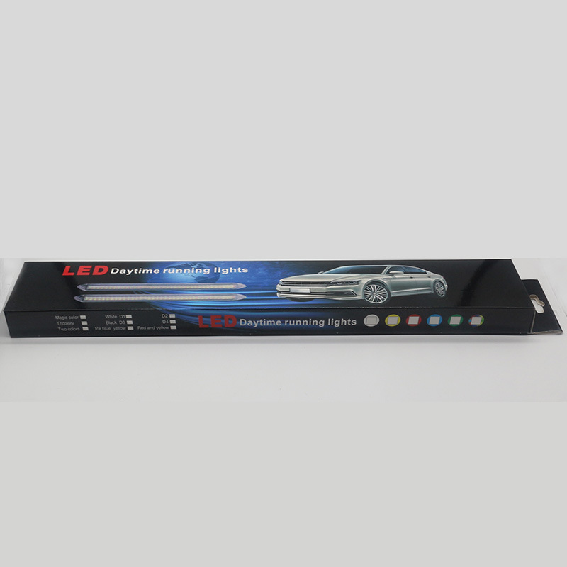 Start scanning new three-color LED car daytime running lights streamer turn signal modified high-brightness LED daytime running lights