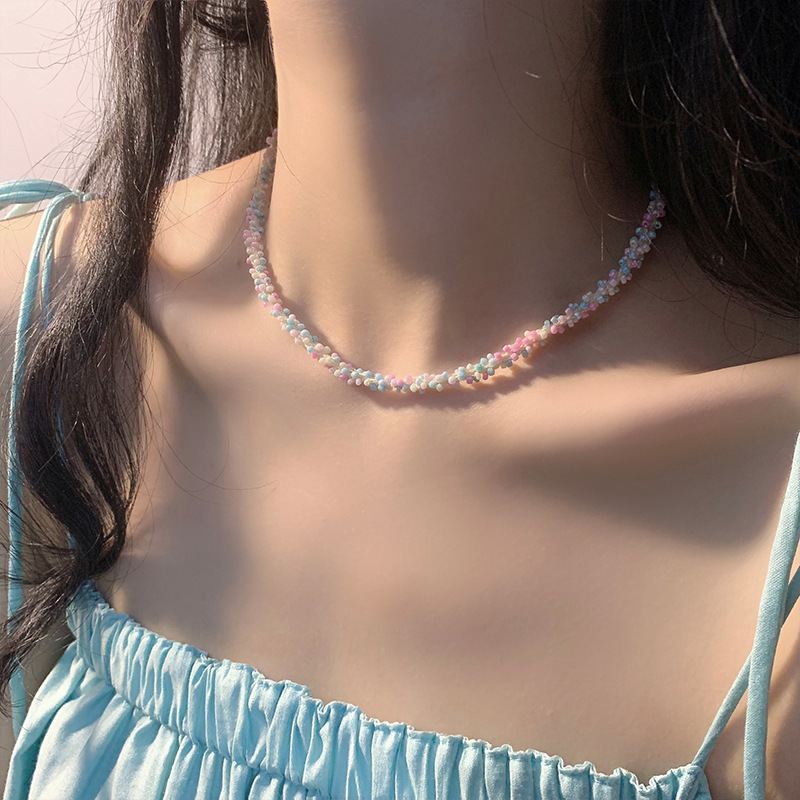 Sucré Géométrique Perle De Rocaille De Gros Collier display picture 5