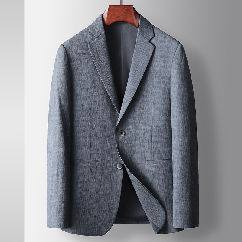 Men's Casual Suit 2025 Spring and Autumn Light Luxury Business Single Western Young and Middle-Aged Solid Color Single Breasted Trendy Suit Jacket