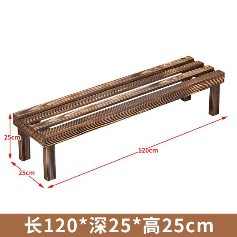 &フラワースタンド収納ラック無垢材炭化はしご多層バルコニー床置き防錆木材屋内屋外ポトス植木鉢ラック|undefined